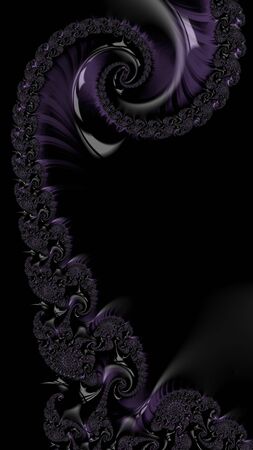 Artfully 3D rendering fractal, fanciful abstract illustration and colorful designed patternの写真素材