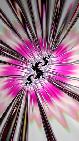 Artfully 3D rendering fractal, fanciful abstract illustration and colorful designed patternの写真素材