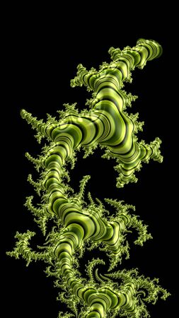 Artfully 3D rendering fractal, fanciful abstract illustration and colorful designed patternの写真素材