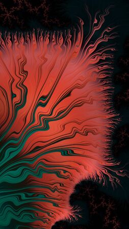 Artfully 3D rendering fractal, fanciful abstract illustration and colorful designed patternの写真素材