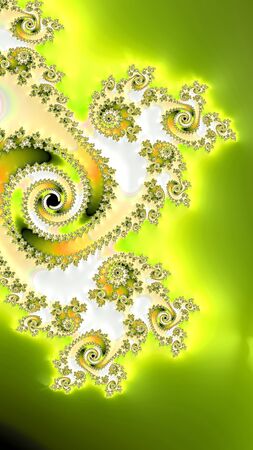 Artfully 3D rendering fractal, fanciful abstract illustration and colorful designed patternの写真素材