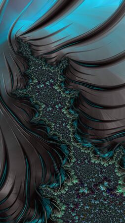 Artfully 3D rendering fractal, fanciful abstract illustration and colorful designed patternの写真素材