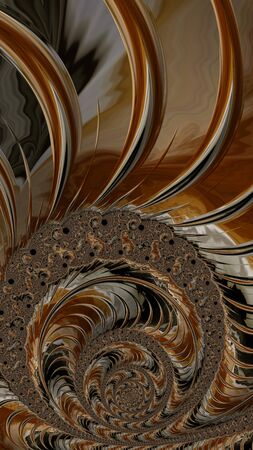 Artfully 3D rendering fractal, fanciful abstract illustration and colorful designed patternの写真素材