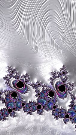 Artfully 3D rendering fractal, fanciful abstract illustration and colorful designed patternの写真素材