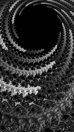 Artfully 3D rendering fractal, fanciful abstract illustration and colorful designed patternの写真素材