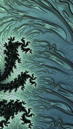 Artfully 3D rendering fractal, fanciful abstract illustration and colorful designed patternの写真素材