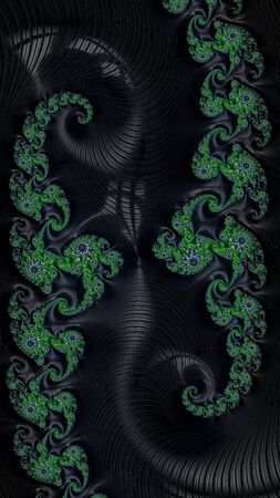 Artfully 3D rendering fractal, fanciful abstract illustration and colorful designed patternの写真素材