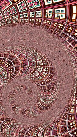 Artfully 3D rendering fractal backgroundの写真素材
