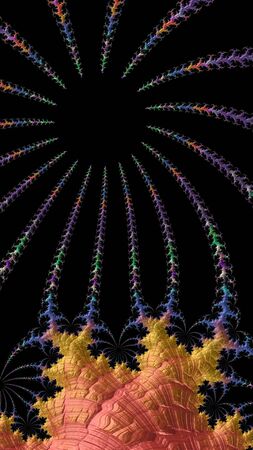 Artfully 3D rendering fractal backgroundの写真素材