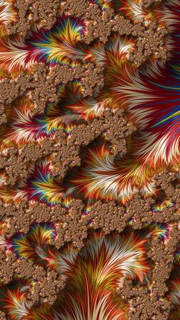Artfully 3D rendering fractal backgroundの写真素材
