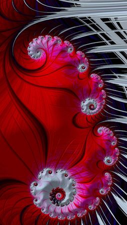 Artfully 3D rendering fractal backgroundの写真素材