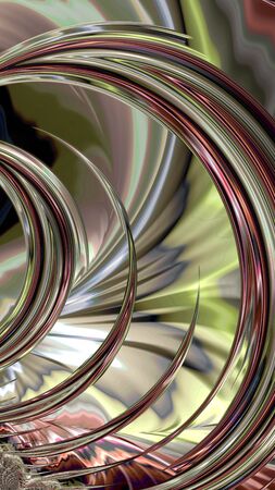 Artfully 3D rendering fractal backgroundの写真素材