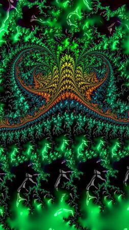 Ornate colourful 3D backgroundの写真素材