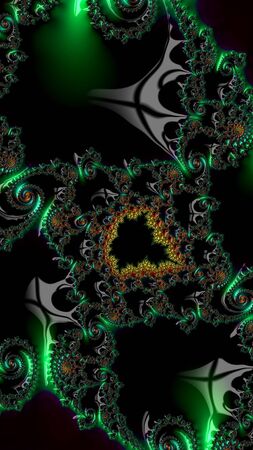 Ornate colorful 3D background, Artistic and imaginative digitally designed abstract 3D backgroundの写真素材