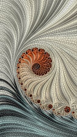 Ornate colourful 3D backgroundの写真素材