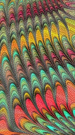 Ornate colourful 3D backgroundの写真素材