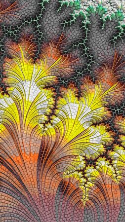 Ornate colourful 3D backgroundの写真素材