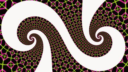 Ornate geometric wide pattern and artfully abstract multicolored backgroundの写真素材