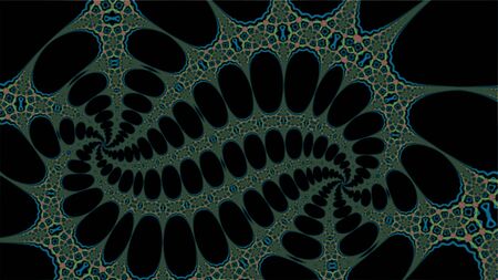 Ornate geometric wide pattern and artfully abstract multicolored background