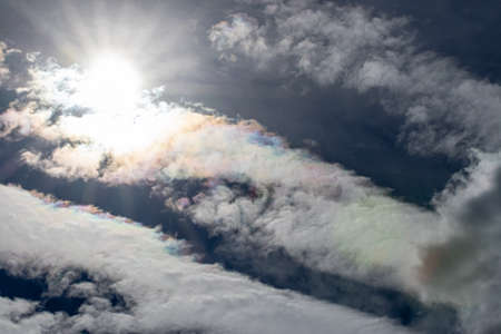 Clouds in the sky in the form of stripes