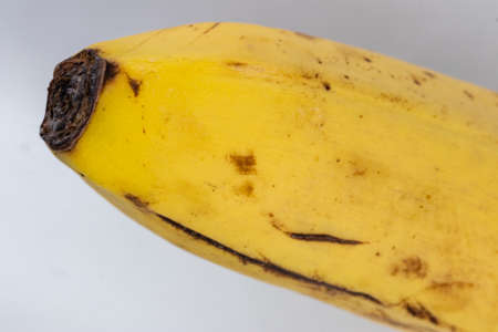 Close up of a piece of a ripe bananaの写真素材