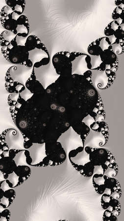 Artistic and imaginative digitally designed abstract 3D fractal backgroundの写真素材