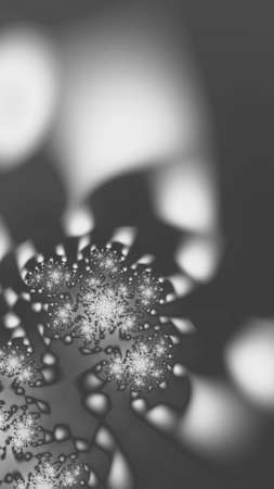 Ornate black and white 3D backgroundの写真素材