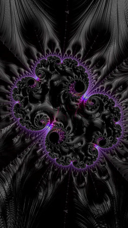 Ornate colorful and digitally generated 3D backgroundの写真素材