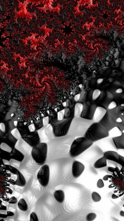 Ornate colorful and digitally generated 3D backgroundの写真素材