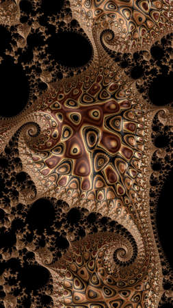 Artistic and imaginative digitally designed abstract 3D fractal background