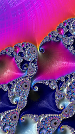 Artistic and imaginative digitally designed abstract 3D fractal background