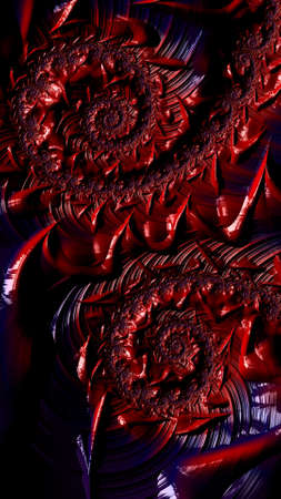 Artistic and imaginative digitally designed abstract 3D fractal backgroundの写真素材