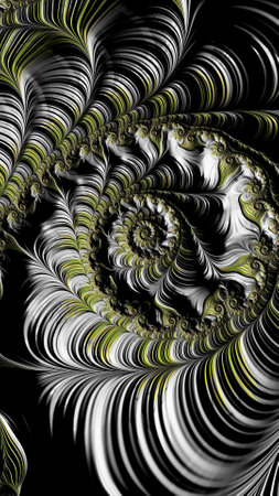 Artistic and imaginative digitally designed abstract 3D fractal background