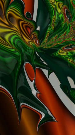 Artistic and imaginative digitally designed abstract 3D fractal backgroundの写真素材