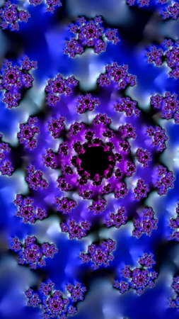 Artistic and imaginative digitally designed abstract 3D fractal backgroundの写真素材