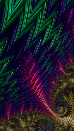 Artistic and imaginative digitally designed abstract 3D fractal backgroundの写真素材