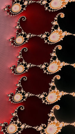 Artistic and imaginative digitally designed abstract 3D fractal backgroundの写真素材