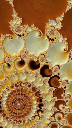 Artistic and imaginative digitally designed abstract 3D fractal backgroundの写真素材