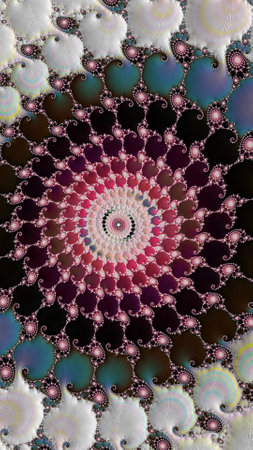 Artistic and imaginative digitally designed abstract 3D fractal backgroundの写真素材