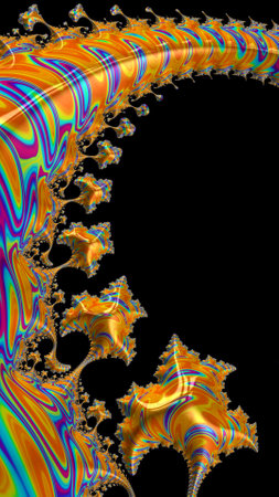 Artistic and imaginative digitally designed abstract 3D fractal backgroundの写真素材