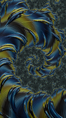 Artistic and imaginative digitally designed abstract 3D fractal backgroundの写真素材