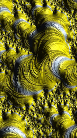 Artistic and imaginative digitally designed abstract 3D fractal backgroundの写真素材