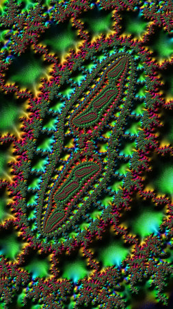 Artistic and imaginative digitally designed abstract 3D fractal backgroundの写真素材