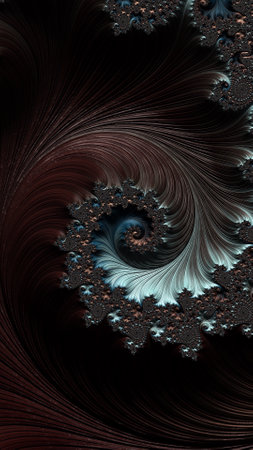 Artistic and imaginative digitally designed abstract 3D fractal backgroundの写真素材