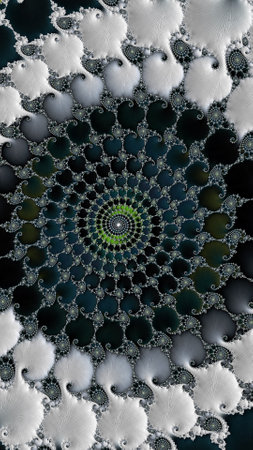 Artistic and imaginative digitally designed abstract 3D fractal background