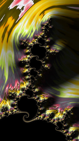 Artistic and imaginative digitally designed abstract 3D fractal backgroundの写真素材