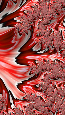 Ornate colorful and digitally generated 3D backgroundの写真素材