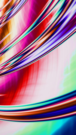 Ornate colorful and digitally generated 3D backgroundの写真素材