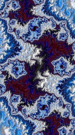 Ornate colorful and digitally generated 3D backgroundの写真素材