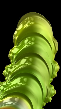 Artistic and imaginative digitally designed abstract 3D fractal backgroundの写真素材